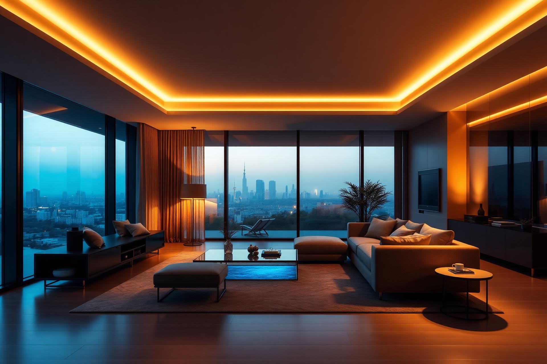 Sunlit modern living room in a Delhi home served by Icaria purified air
